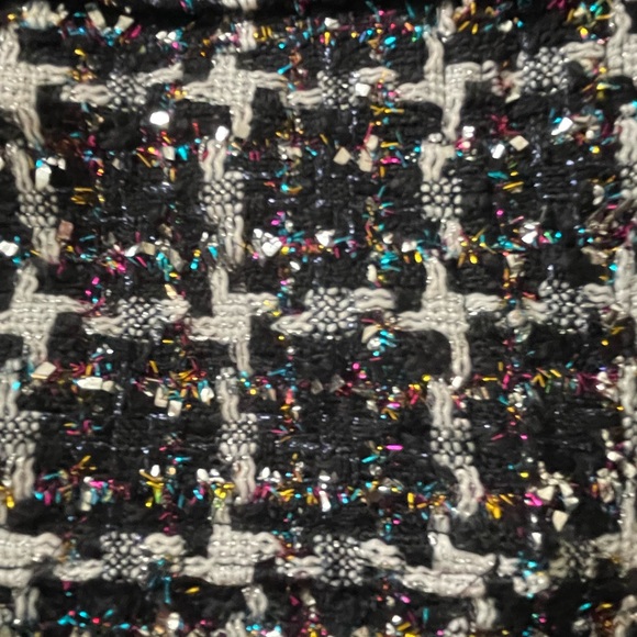 LOFT Size Extra Small Petite Shimmer Tweed Cropped Shirt Jacket/Blazer - Picture 3 of 6